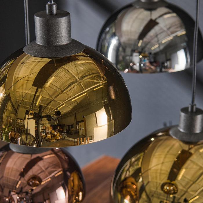 Dimehouse Industriële Hanglamp Gekleurd Glas 7-lichts Melissa