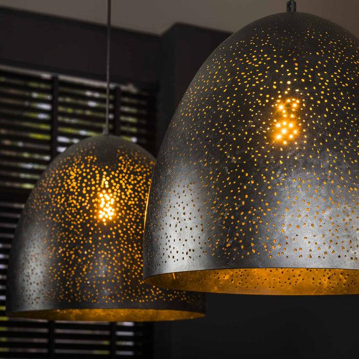 Dimehouse Industriële Hanglamp Kylian 2-lichts Metaal Zwart