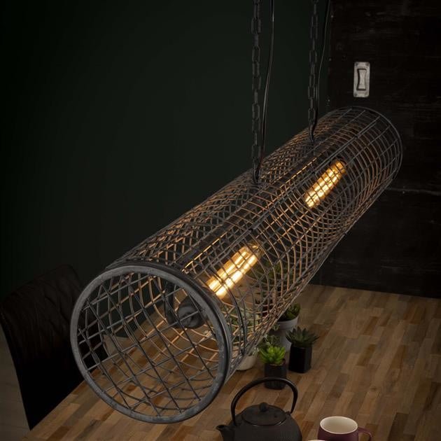 Dimehouse Industriële Hanglamp Roan 2-lichts Cilinder