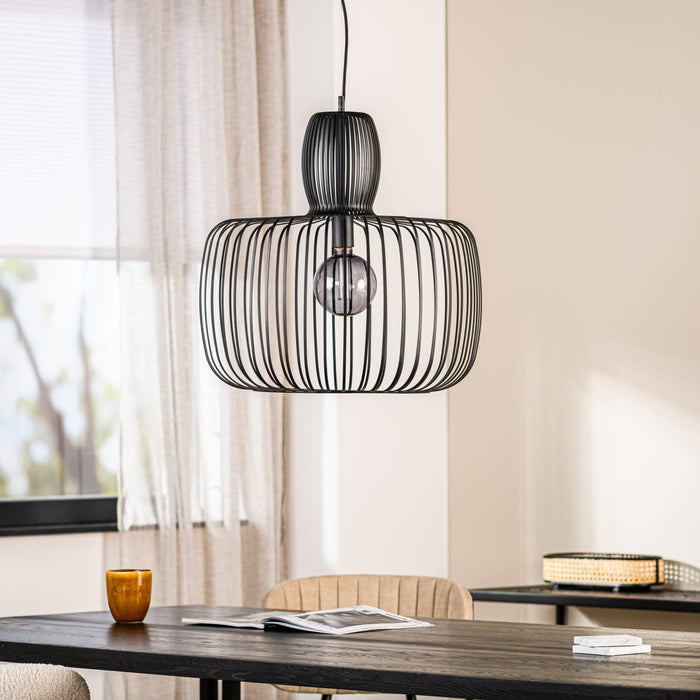 Dimehouse Industriële Hanglamp Ursul Zwart Metaal 1-lichts Ø55 Cm