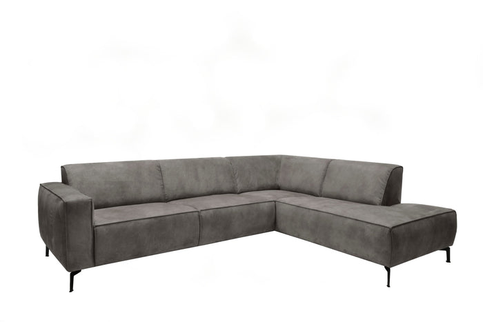 Dimehouse Industriële Hoekbank Brisbane Antraciet Rechts Leer