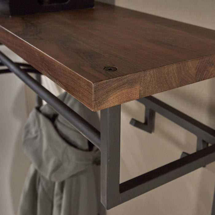 Dimehouse Industriële Kapstok Notenhout Daya 12-haaks