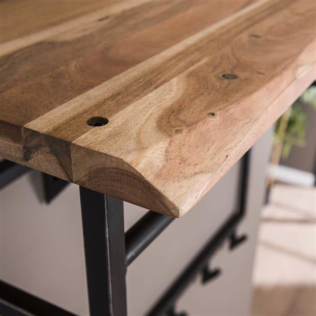 Dimehouse Industriële Kapstok Teun 12 Haken Acaciahout