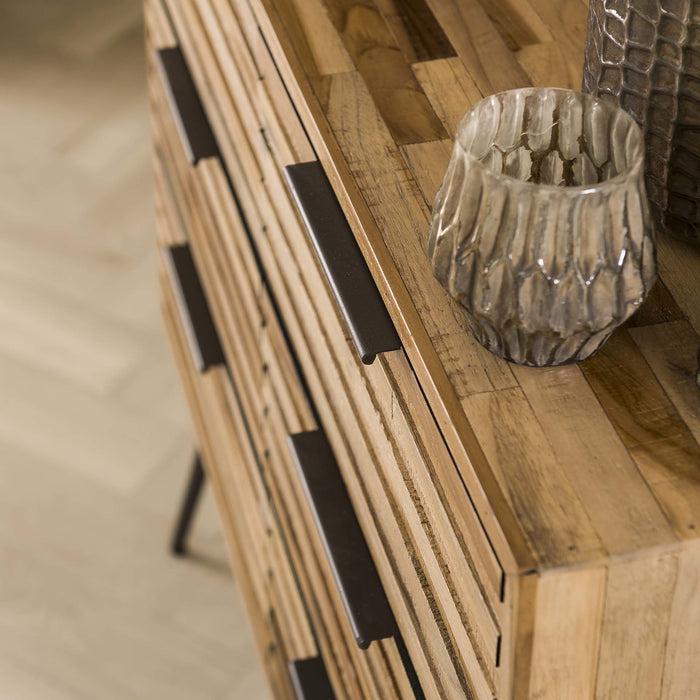 Dimehouse Industriële Ladekast Sven Teakhout 6 Lades