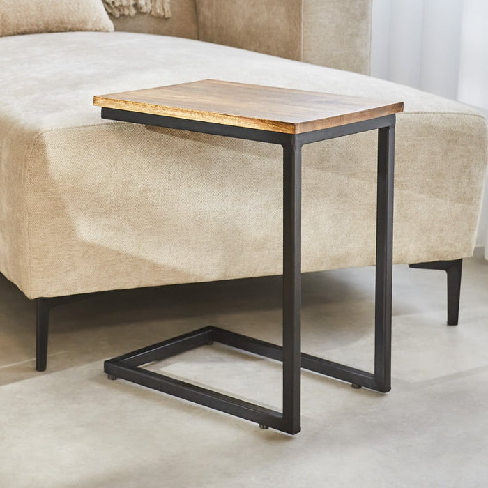 Dimehouse Industriële Laptoptafel Bavaro Mangohout Laag