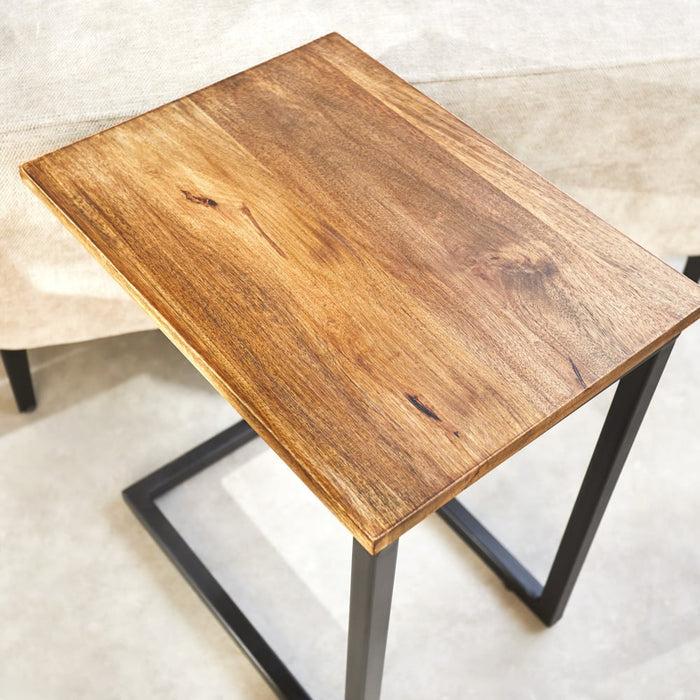 Dimehouse Industriële Laptoptafel Bavaro Mangohout Laag