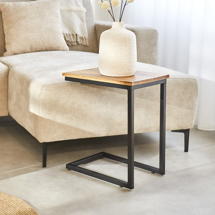 dimehouse Industriële Laptoptafel Bavaro Mangohout Laag