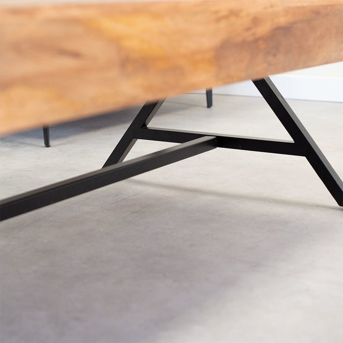 Dimehouse Industriële Salontafel Avia Rechthoek Mangohout 120x70 Cm