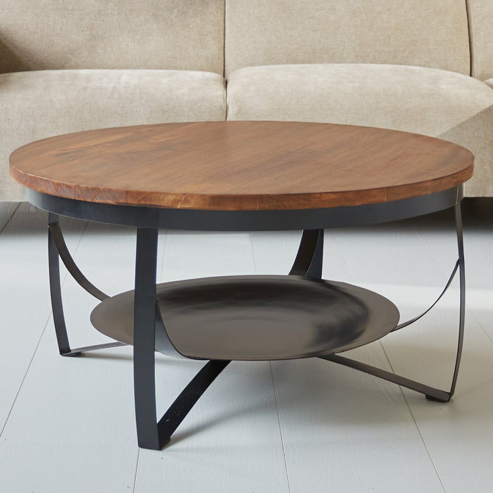 Dimehouse Industriële Salontafel Oxis Mangohout Rond Ø90
