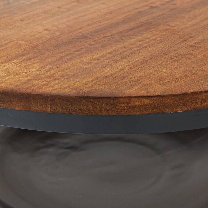 Dimehouse Industriële Salontafel Oxis Mangohout Rond Ø90