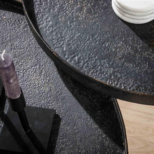 Dimehouse Industriële Salontafel Set Owen Grijs Metaal