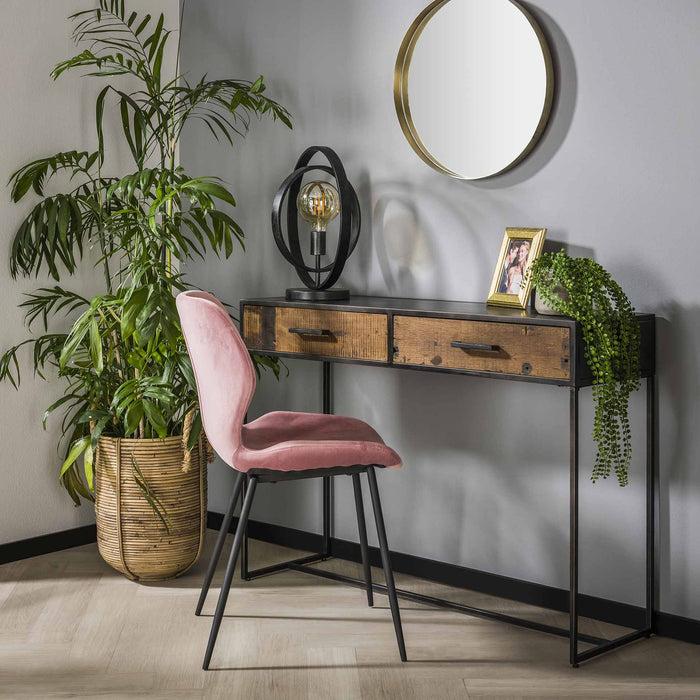 Dimehouse Industriële Sidetable Charlie Hout Metaal 2 Lades