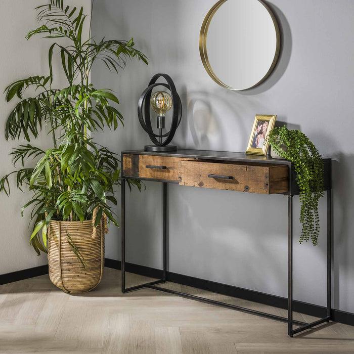 Dimehouse Industriële Sidetable Charlie Hout Metaal 2 Lades