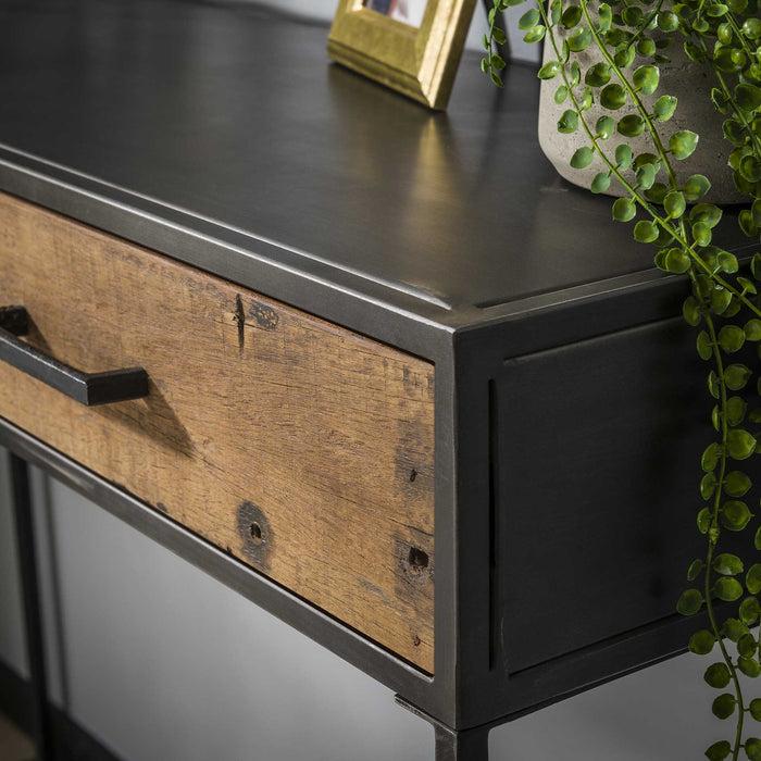 Dimehouse Industriële Sidetable Charlie Hout Metaal 2 Lades