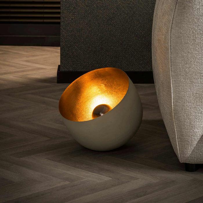 dimehouse Industriële Tafellamp Basel Naturel Grijs Ø36