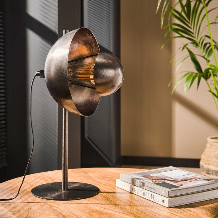 Dimehouse Industriële Tafellamp Selena Zwart Nikkel