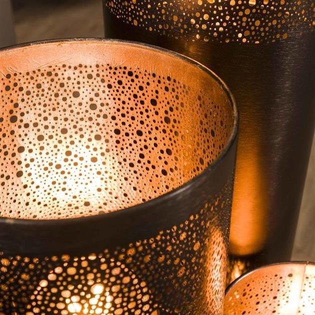 Dimehouse Industriële Vloerlamp Eleanor Zwart Nickel 120 Cm