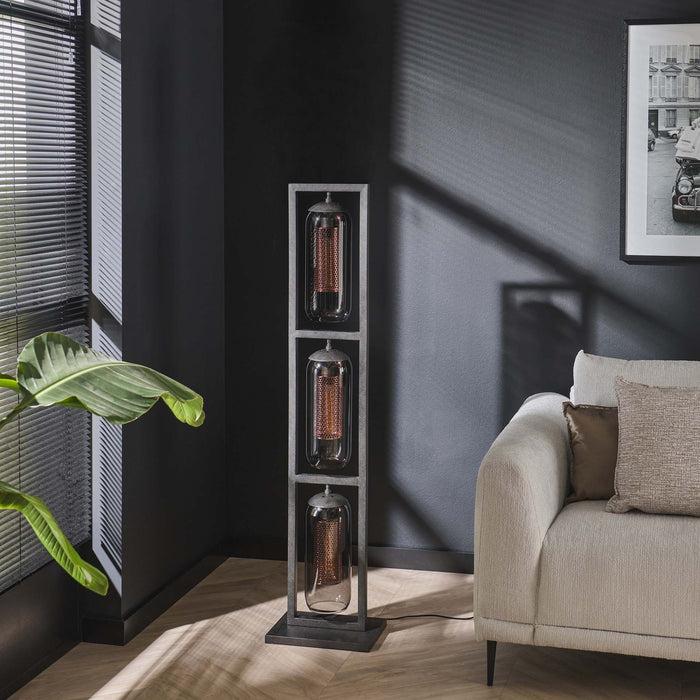 Dimehouse Industriële Vloerlamp Hilda 3-lichts Zwart