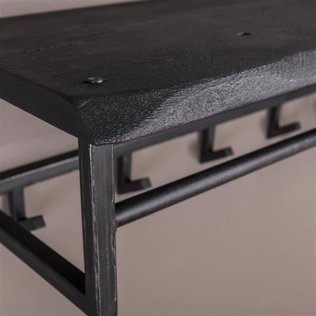 Dimehouse Kapstok Yme 6-haaks Metaal - Donker Acaciahout