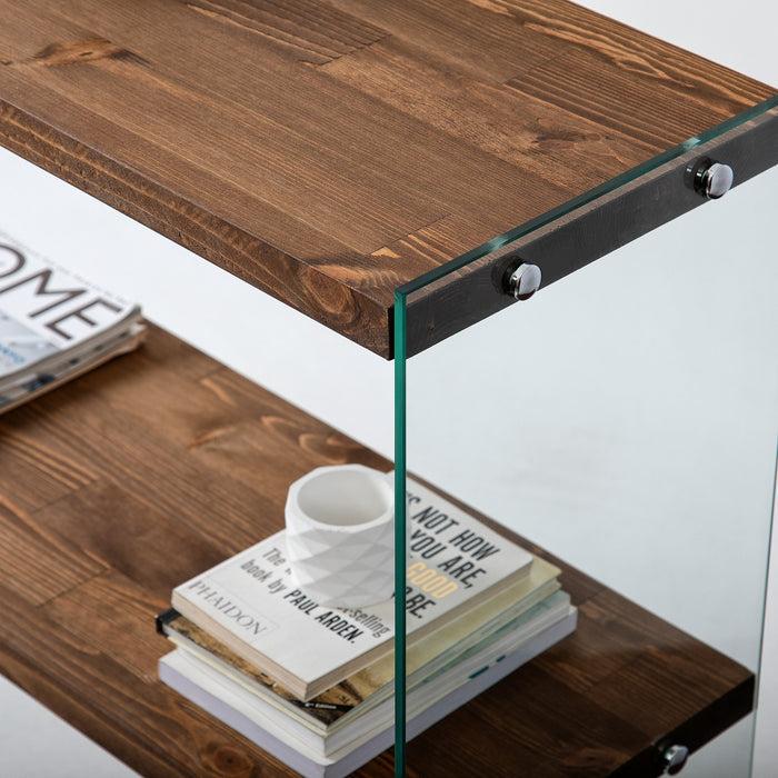 Dimehouse Kaptafel Venedik Walnoot Dennenhout 90x80x30 Cm