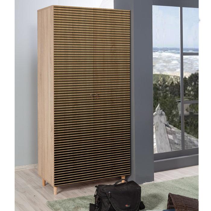 Dimehouse Kledingkast Stil Sonoma Eik Melamine 90x192x52 Cm