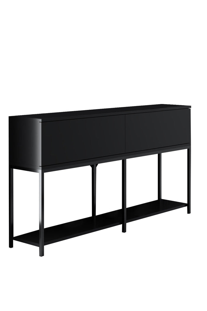Dimehouse Modern Dressoir Zwart Lord 150x30x80 - Twee Vakken