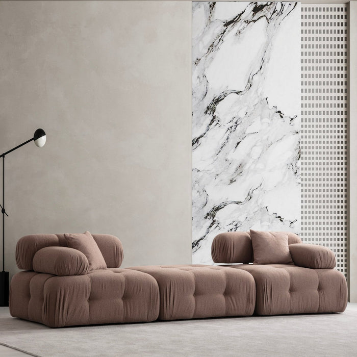 dimehouse Modulaire bank 2-zits met hocker Doblo cappuccino