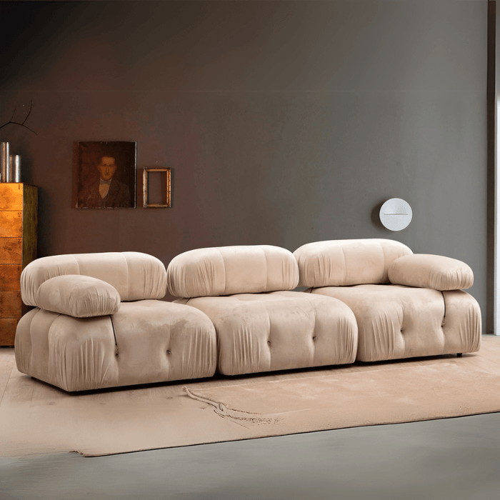 dimehouse Modulaire bank 3-zits Bubble velvet beige
