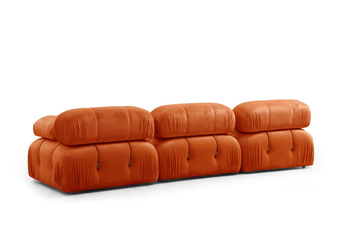 Dimehouse Modulaire Bank 3-zits Bubble Velvet Oranje