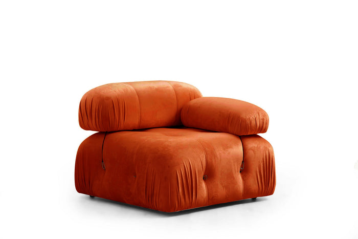 Dimehouse Modulaire Bank 3-zits Bubble Velvet Oranje
