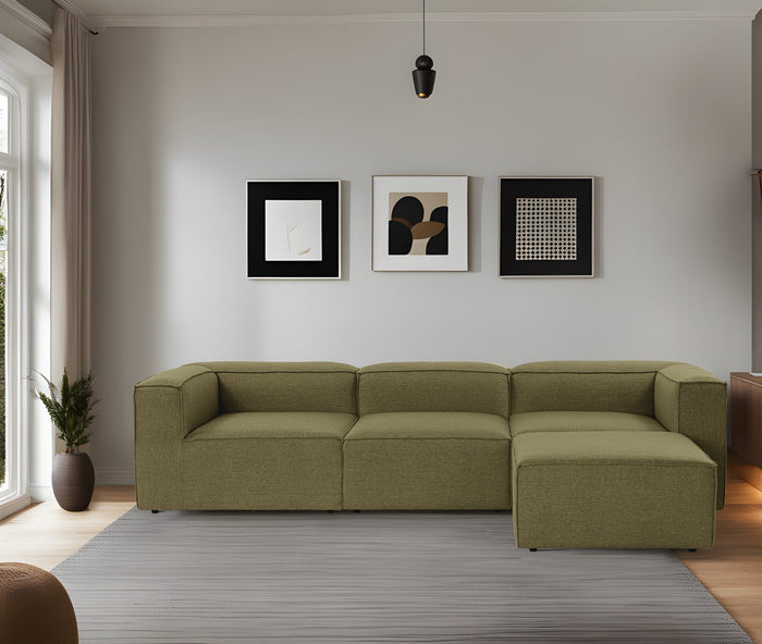 Dimehouse Modulaire Bank 3-zits Met Hocker Fora Groen