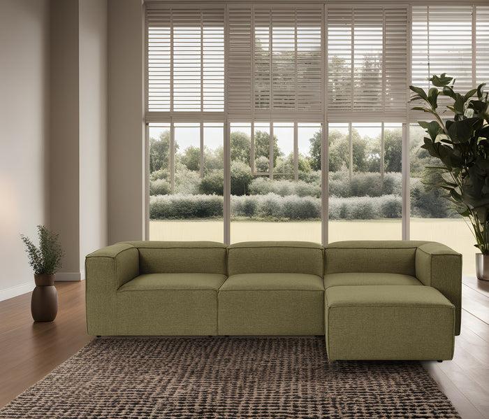 Dimehouse Modulaire Bank 3-zits Met Hocker Fora Groen