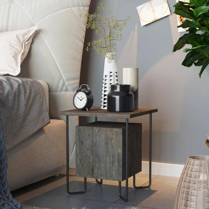 dimehouse Nachtkastje Acres Donkerbruin Melamine 40x45x40 cm