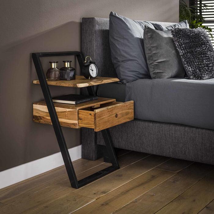 dimehouse Nachtkastje Industrieel Camila Acaciahout 1 Lade