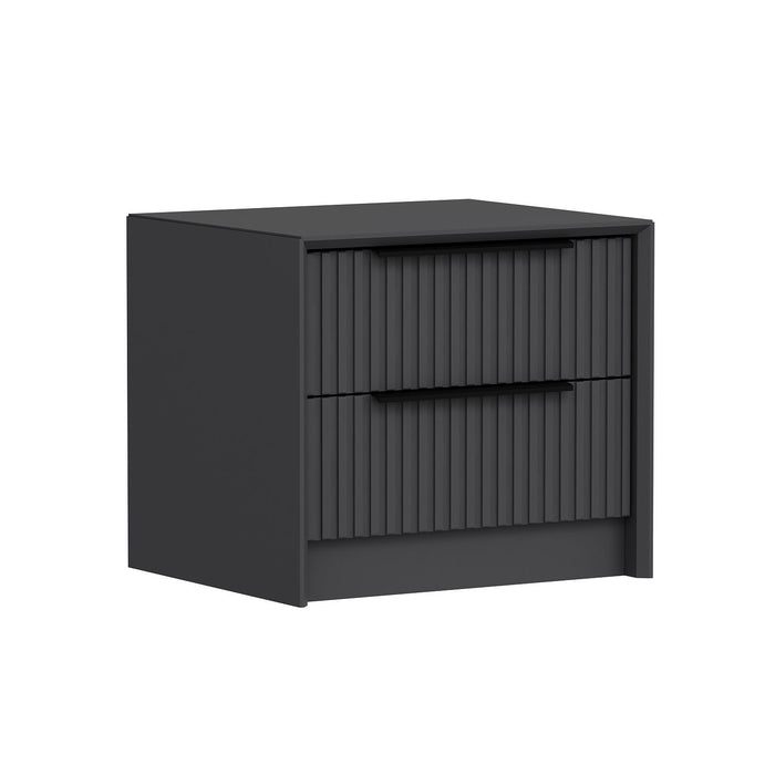 Dimehouse Nachtkastje Kale Luxe Antraciet Melamine 45x53x45 Cm