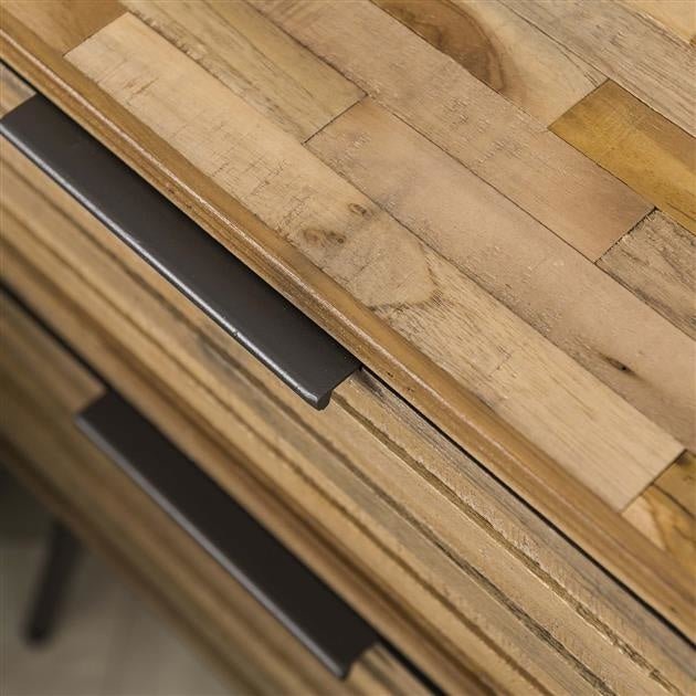 Dimehouse Nachtkastje Sven Industrieel Mangohout Met Lade