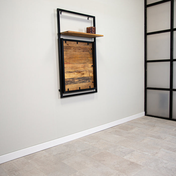 Dimehouse Opklapbare Wand Eettafel Berguna Mangohout 75x65 Cm