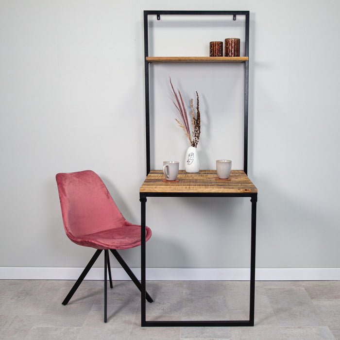 Dimehouse Opklapbare Wand Eettafel Berguna Mangohout 75x65 Cm