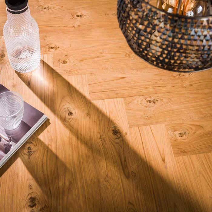 Dimehouse Organische Eettafel Annemé Visgraat Hout 215 X 105 Cm