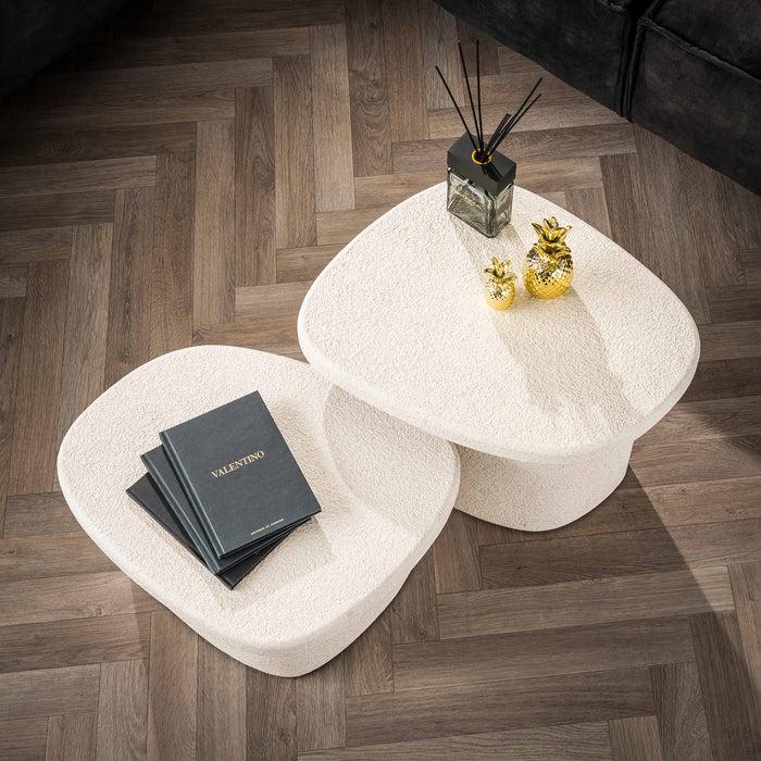 Dimehouse Organische Marmer Composiet Salontafel Set Van 2 Zaya