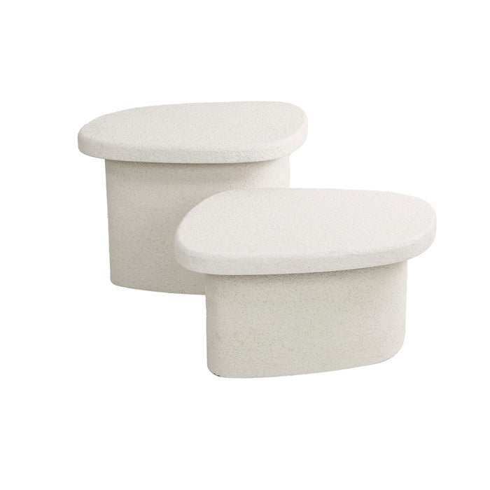 Dimehouse Organische Marmer Composiet Salontafel Set Van 2 Zaya