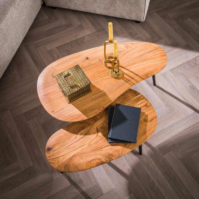 Dimehouse Organische Niervorm Salontafel Elvie Set Van 2 Acaciahout