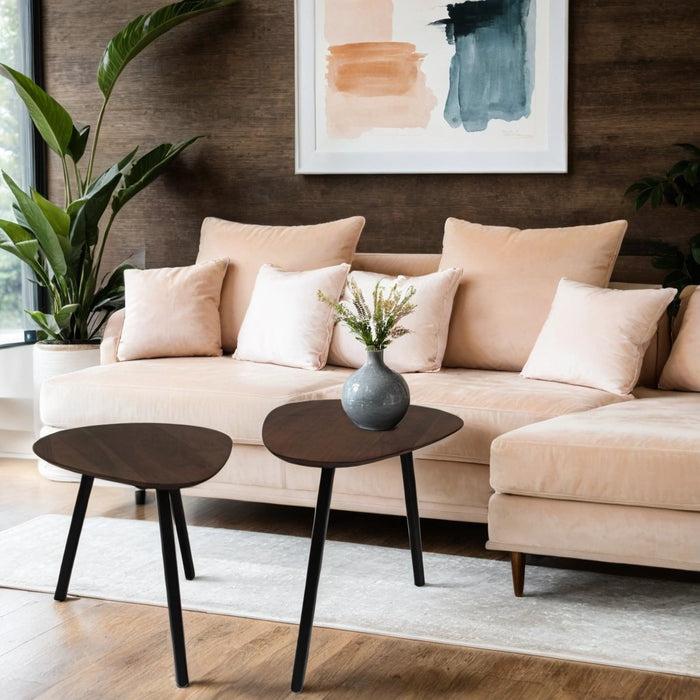 dimehouse Organische Salontafel Set van 2 Leyla Acaciahout dimehouse Organische Salontafel Set van 2 Leyla Acaciahout