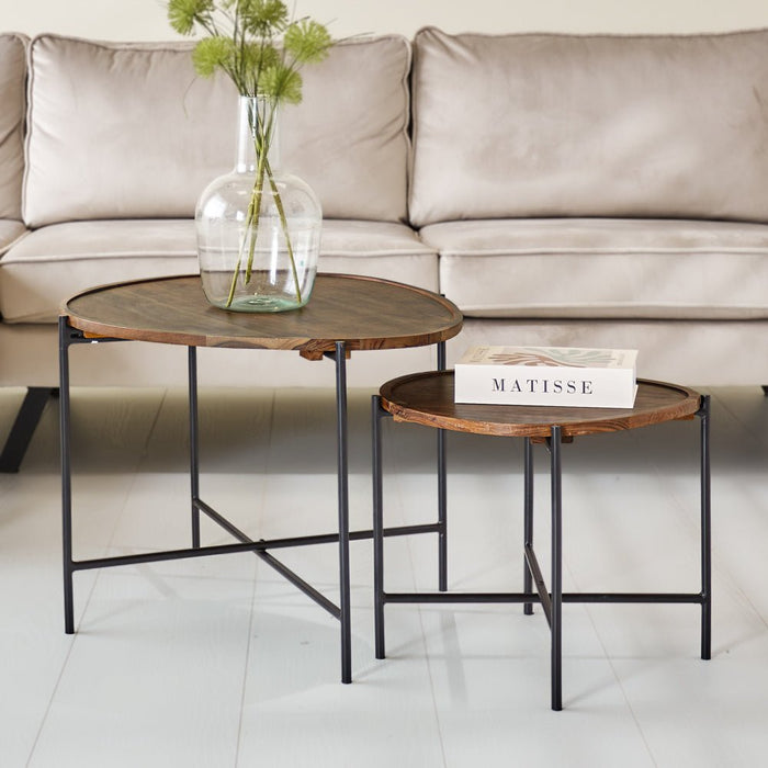dimehouse Organische Salontafel Set van 2 Norah Mangohout dimehouse Organische Salontafel Set van 2 Norah Mangohout