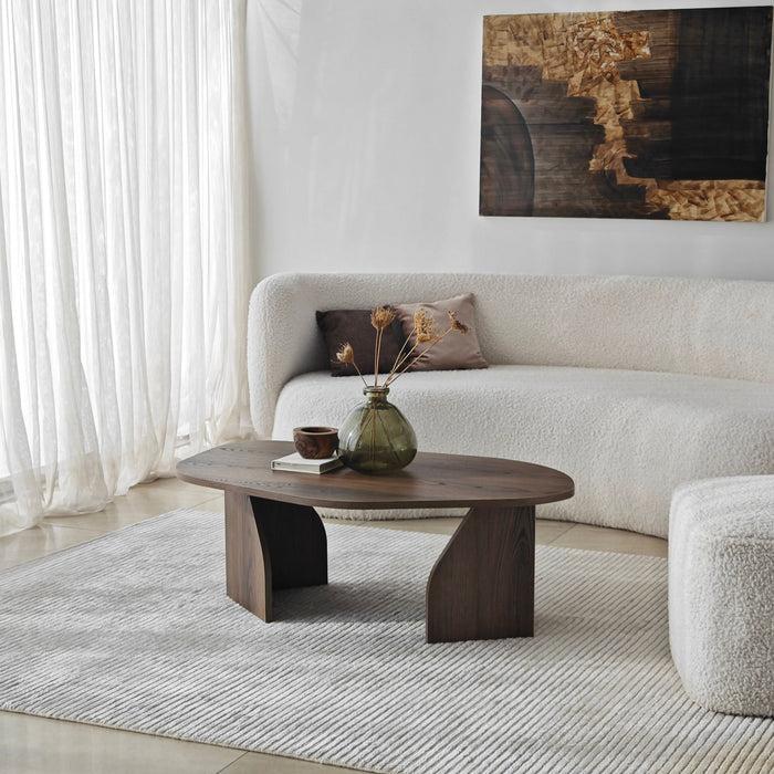 Dimehouse Organische Salontafel Walnoot Melamine Rack - 105x65 Cm