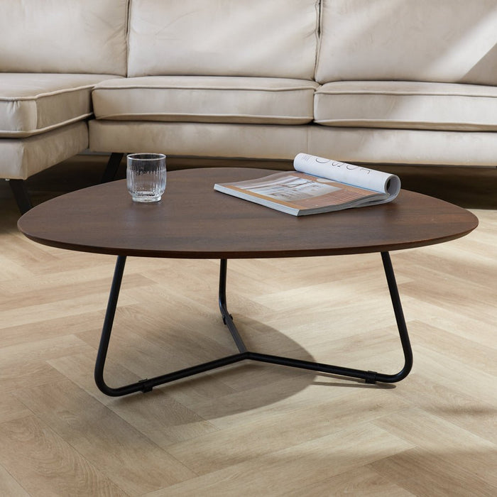 dimehouse Organische Salontafel Zoë Donker Walnoot 86x78 cm