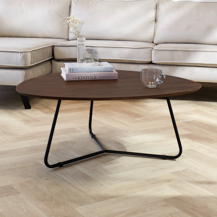 dimehouse Organische Salontafel Zoë Donker Walnoot 95x86 cm