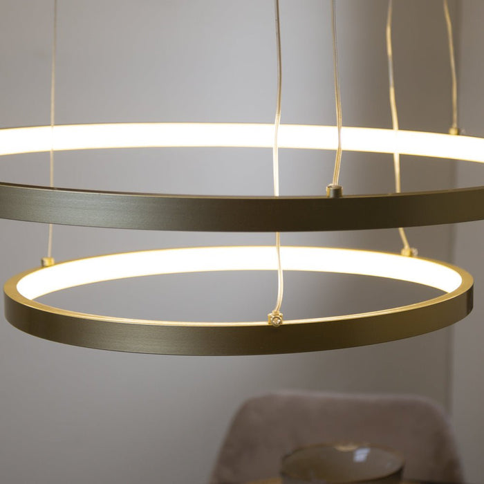 Dimehouse Ring Hanglamp Elaine Metaal Goud Circel 2 Ringen