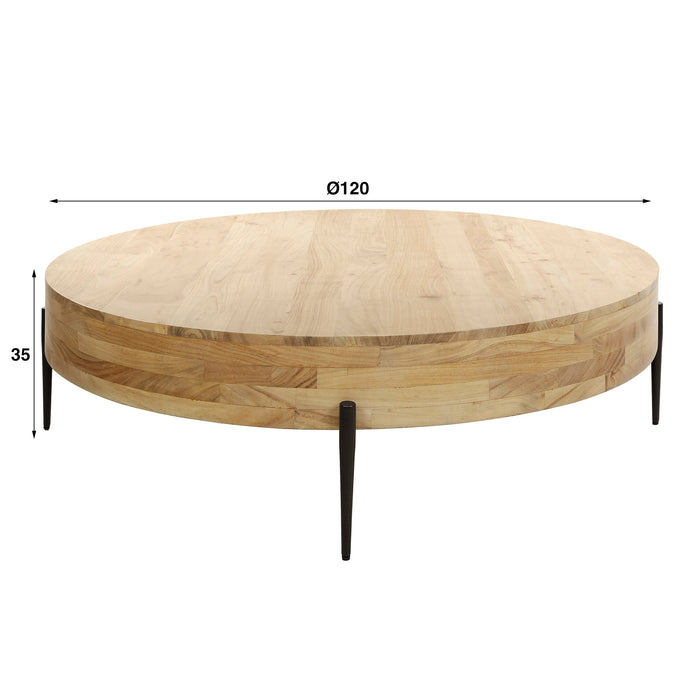 Dimehouse Ronde Salontafel Caro Acaciahout Ø120 Cm Naturel