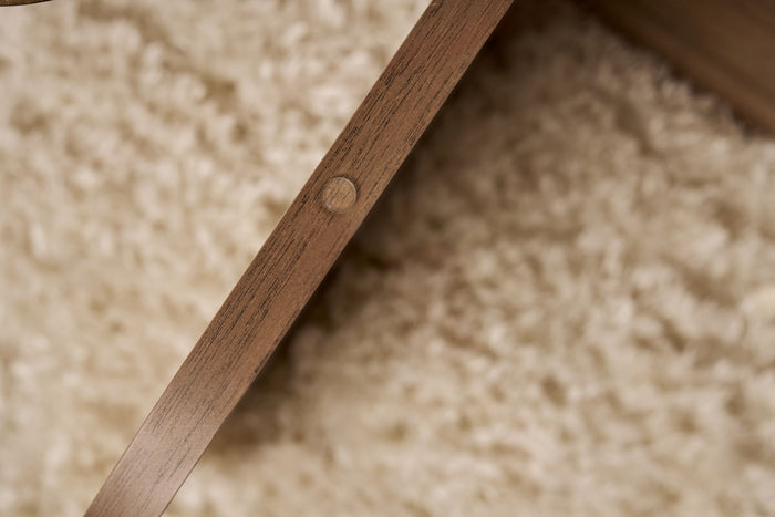 Dimehouse Ronde Salontafel Glas Aris - Walnoot Melamine Onderstel